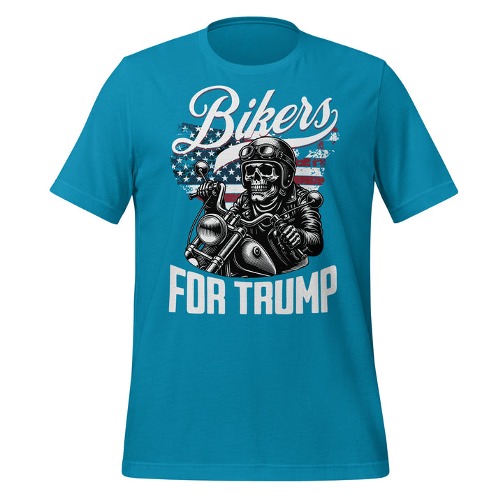 Bikers For Trump Unisex T-shirt - Aqua / S - ArtyKoala