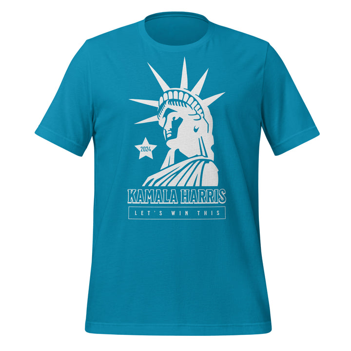 Kamala Harris Lef's Win This Liberty Unisex T-shirt - Aqua / S - ArtyKoala