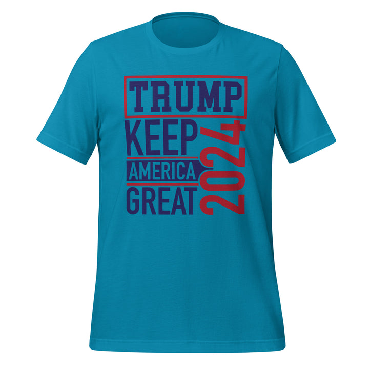 Trump Keep America Great 2024 Unisex T-shirt - Aqua / S - ArtyKoala