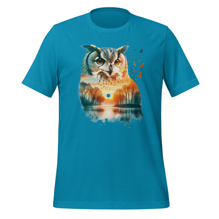 Long Live The Owls Unisex T-shirt - Aqua / S - ArtyKoala