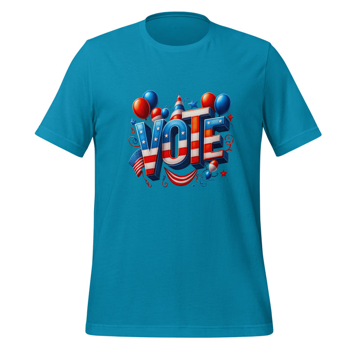 Vote Premium Unisex T-shirt - Aqua / S - ArtyKoala