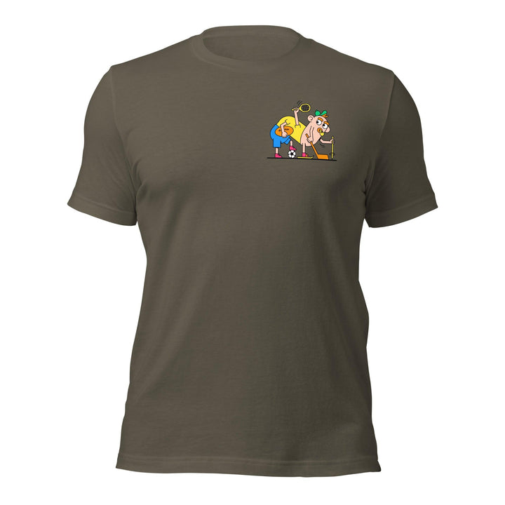 Playing Sports Man Premium T-shirt - Army / S - ArtyKoala