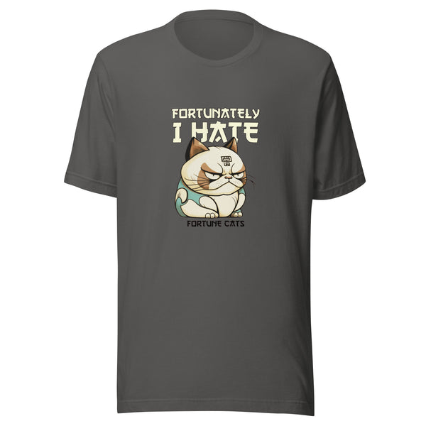 Fortunately I Hate Unisex Premium T-shirt - Asphalt / S - ArtyKoala