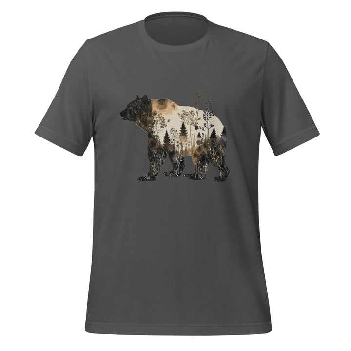 Bear and Nature Premium Unisex T-shirt - Asphalt / S - ArtyKoala