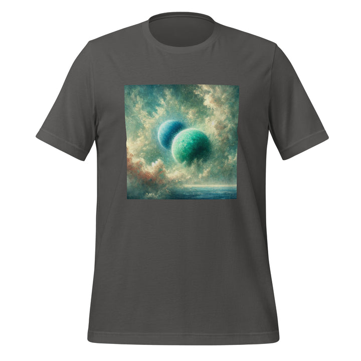 Green Twin Planets Premium Unisex T-shirt - Asphalt / S - ArtyKoala