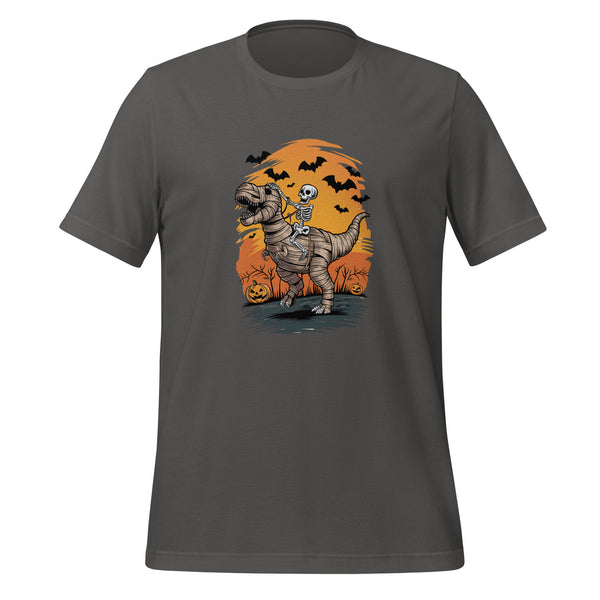 Ride a Dinosaur Premium Cotton Unisex Halloween T-shirt - Asphalt / S - ArtyKoala