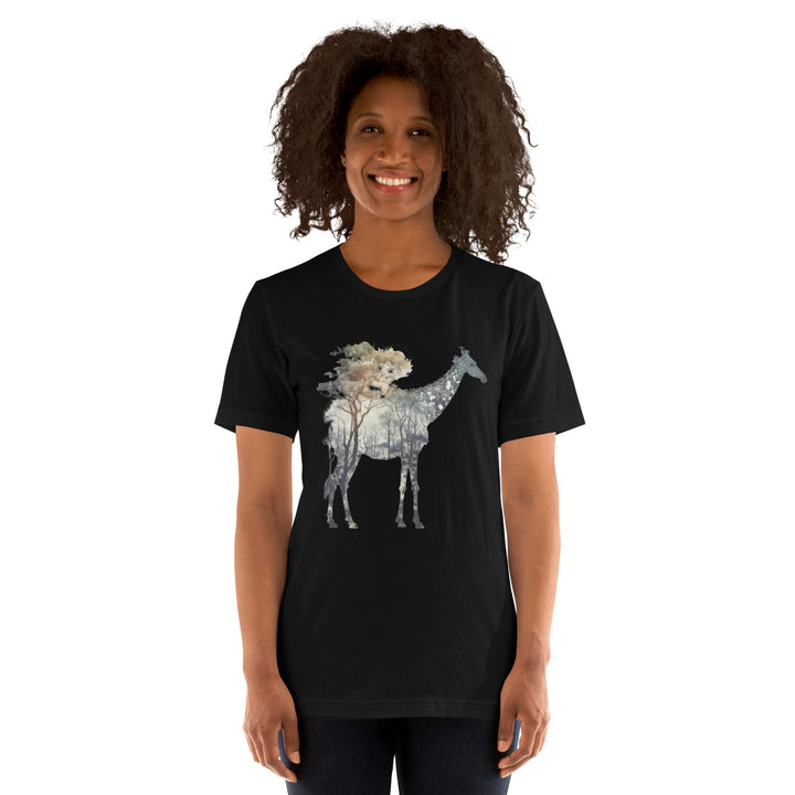 Giraffe and Nature Premium Unisex T-shirt - ArtyKoala