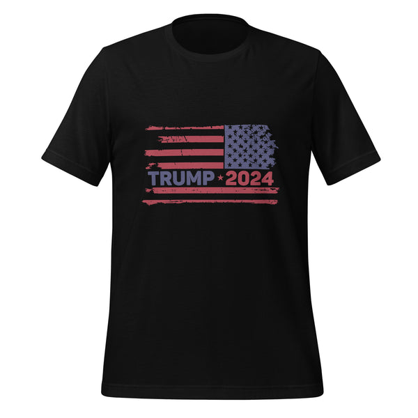 Flag and Trump Unisex T-shirt - Black / S - ArtyKoala