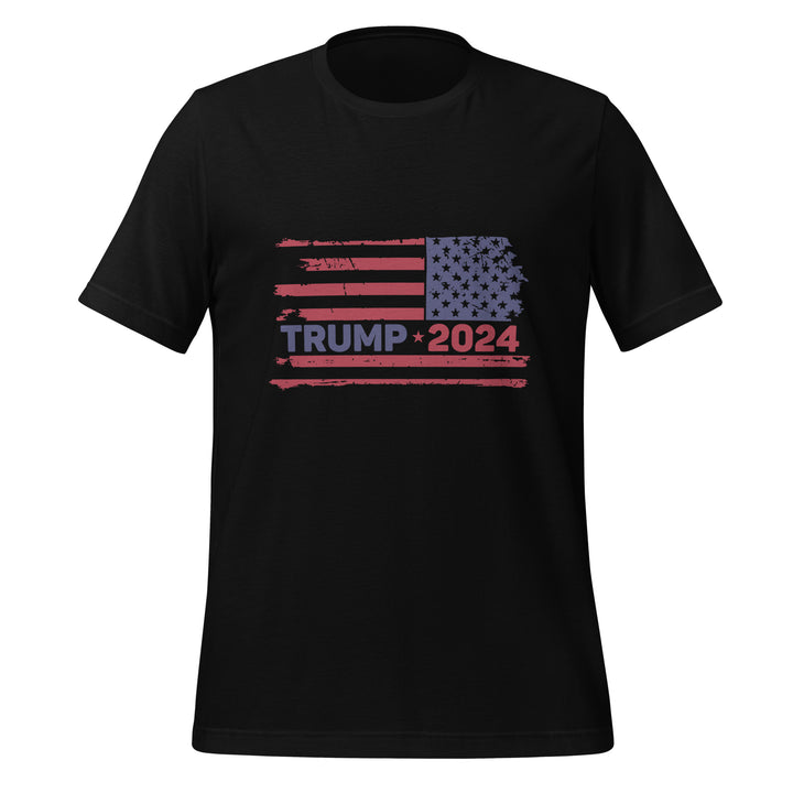 Flag and Trump Unisex T-shirt - Black / S - ArtyKoala