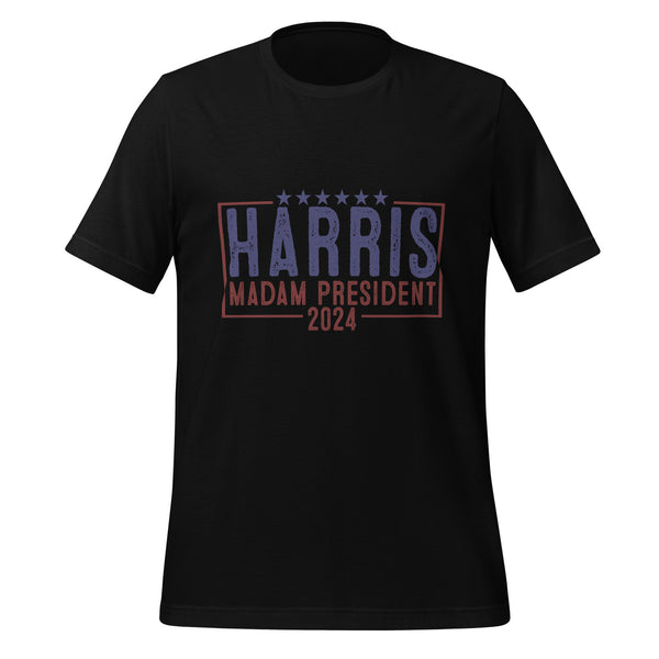 Harris Madam President Unisex T-shirt - Black / S - ArtyKoala