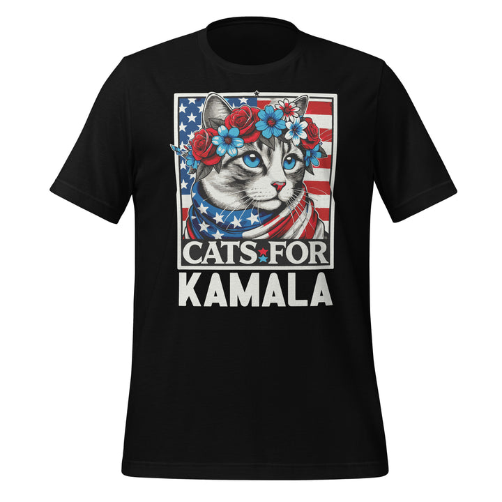 Cats For Kamala Unisex t-shirt - Black / S - ArtyKoala