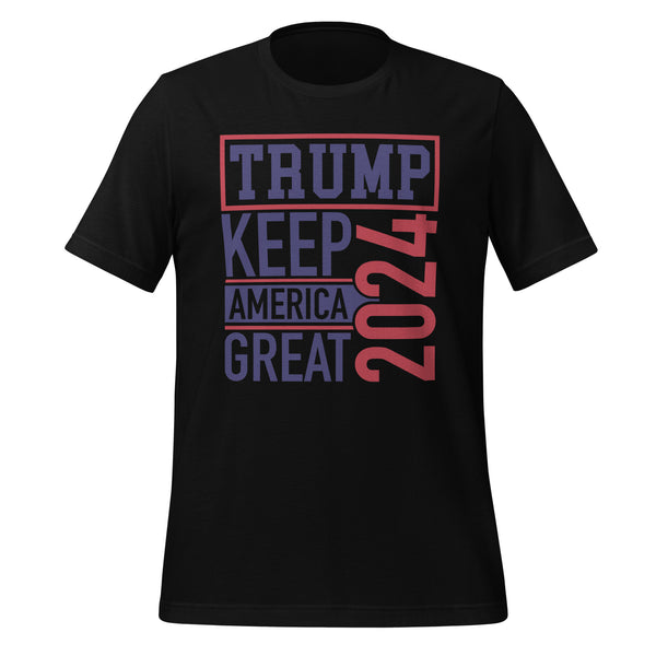 Trump Keep America Great 2024 Unisex T-shirt - Black / S - ArtyKoala