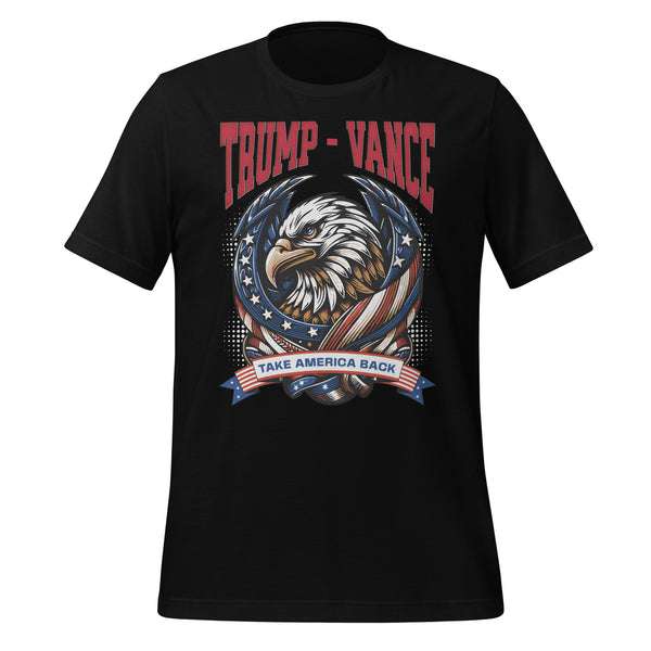 Trump Vance Take America Back Unisex T-shirt - Black / S - ArtyKoala