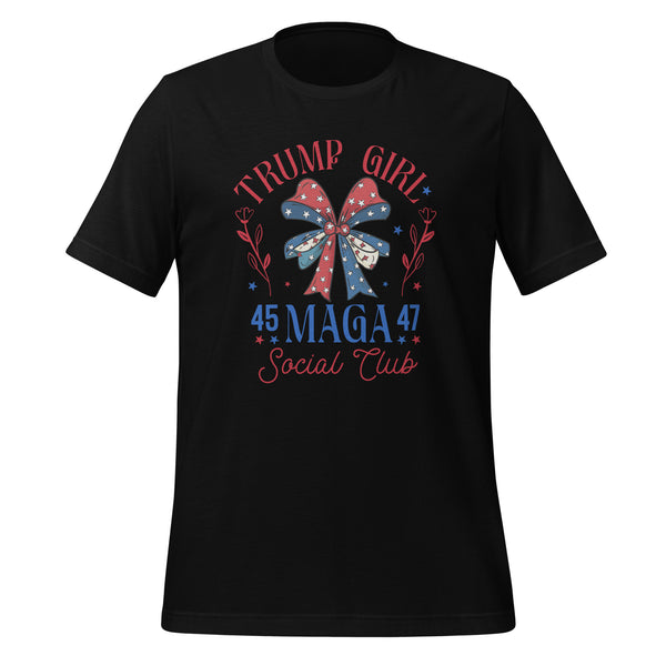 Trump Girl 45 Maga 47 Unisex T-shirt - Black / S - ArtyKoala