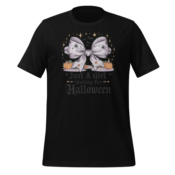 Just a Girl Who Waiting For Halloween Unisex Premium T-shirt - Black / XS - ArtyKoala