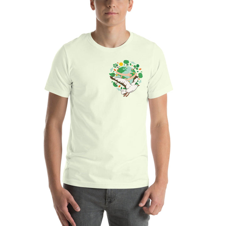 Green World Gull Man Premium T-shirt - ArtyKoala