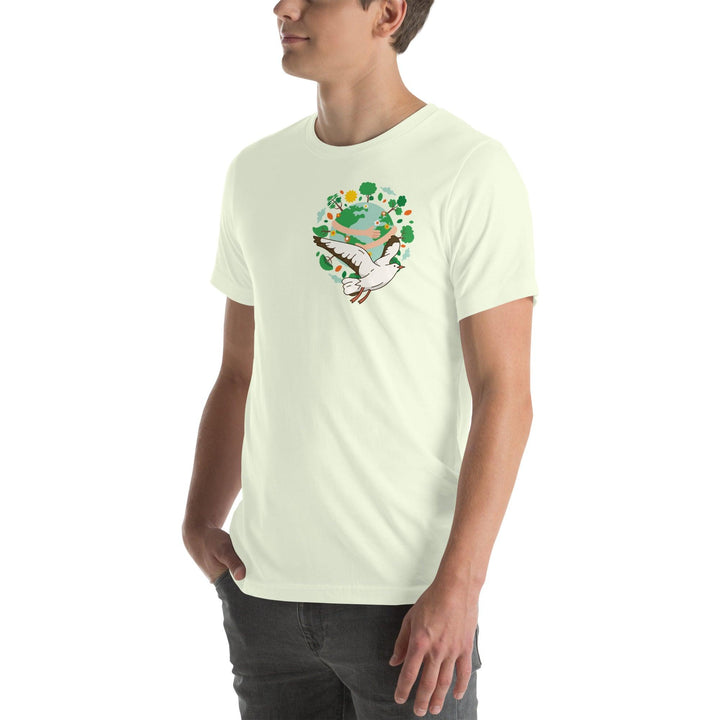 Green World Gull Man Premium T-shirt - ArtyKoala