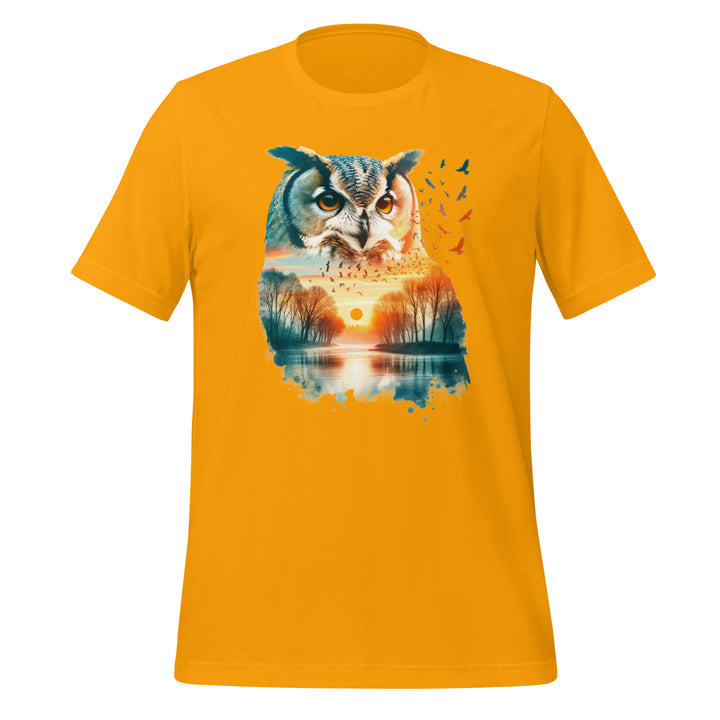 Long Live The Owls Unisex T-shirt - Gold / S - ArtyKoala