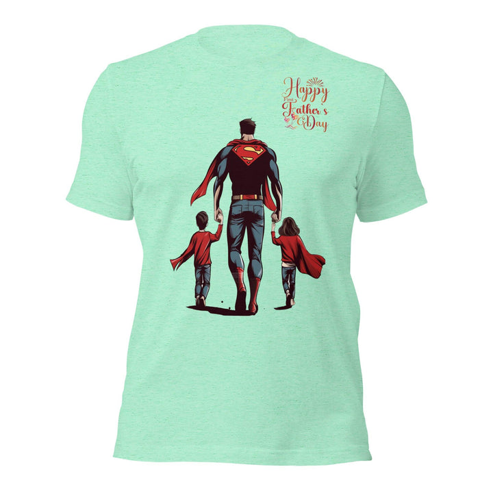 Super Dad Men Premium T-shirt - Heather Mint / S - ArtyKoala