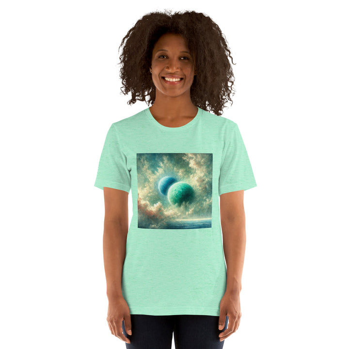 Green Twin Planets Premium Unisex T-shirt - ArtyKoala