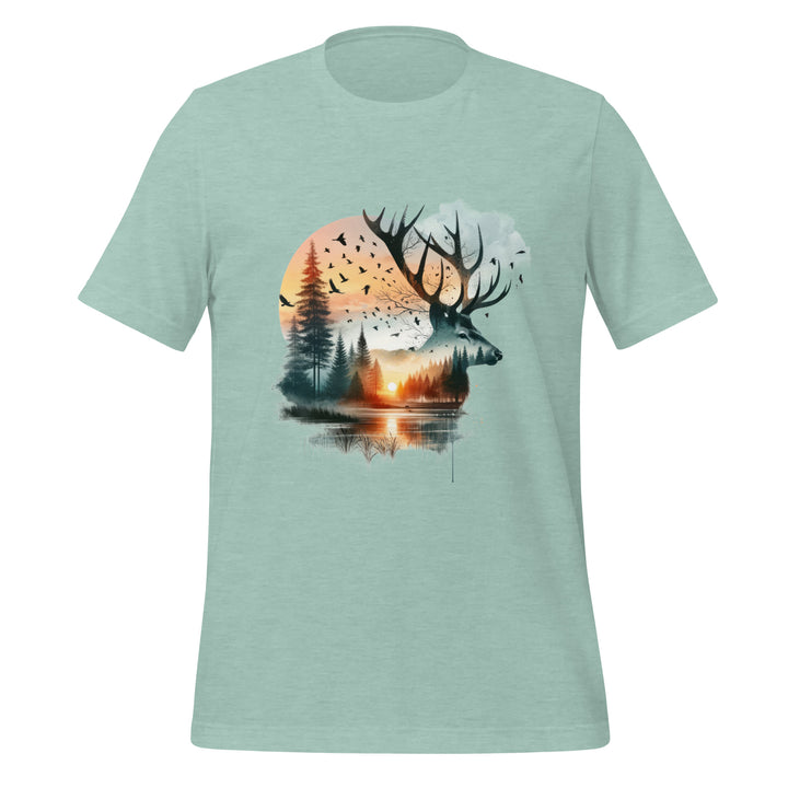 Long Live The Deer Premium Unisex t-shirt - Heather Prism Dusty Blue / S - ArtyKoala