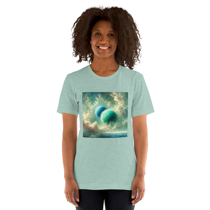 Green Twin Planets Premium Unisex T-shirt - ArtyKoala