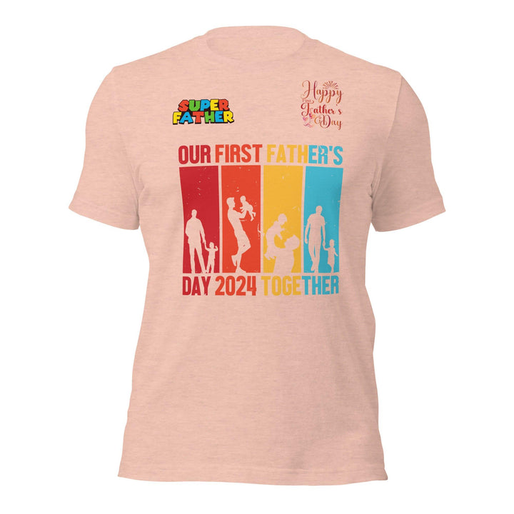 Our First Father Man Premium T-shirt - Heather Prism Peach / S - ArtyKoala