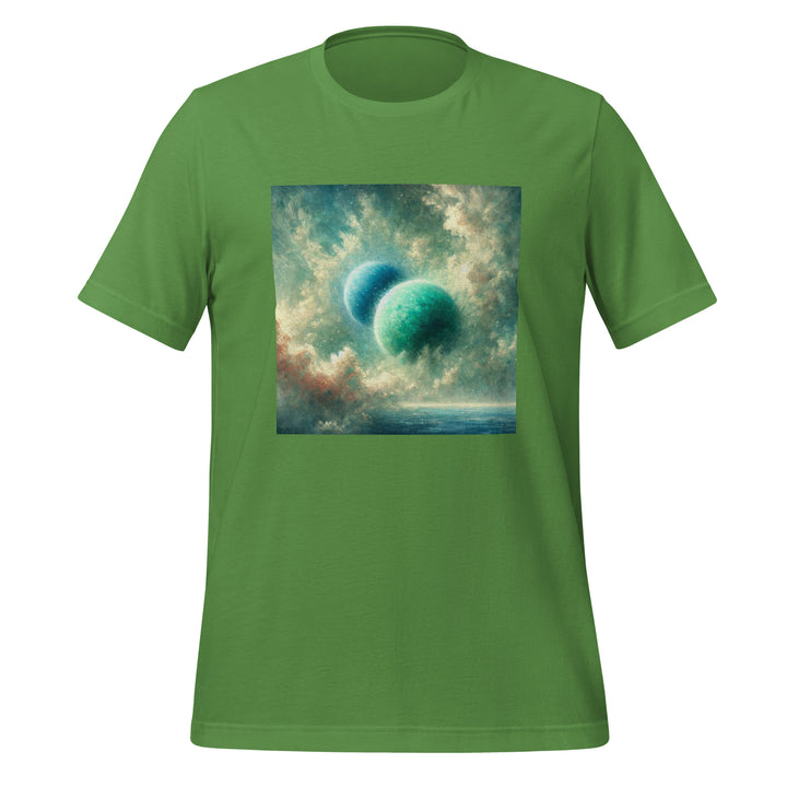 Green Twin Planets Premium Unisex T-shirt - Leaf / S - ArtyKoala