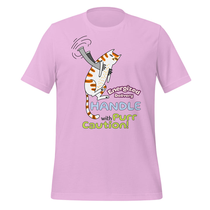 Cat Delivery Premium Unisex T-shirt - Lilac / S - ArtyKoala