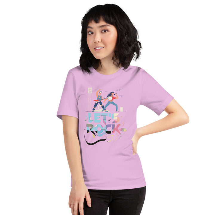 Let's Rock Premium Cotton Unisex T-shirt - Lilac / S - ArtyKoala