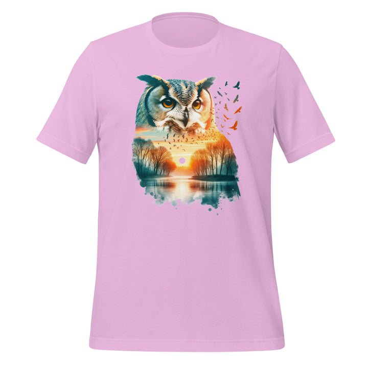 Long Live The Owls Unisex T-shirt - Lilac / S - ArtyKoala