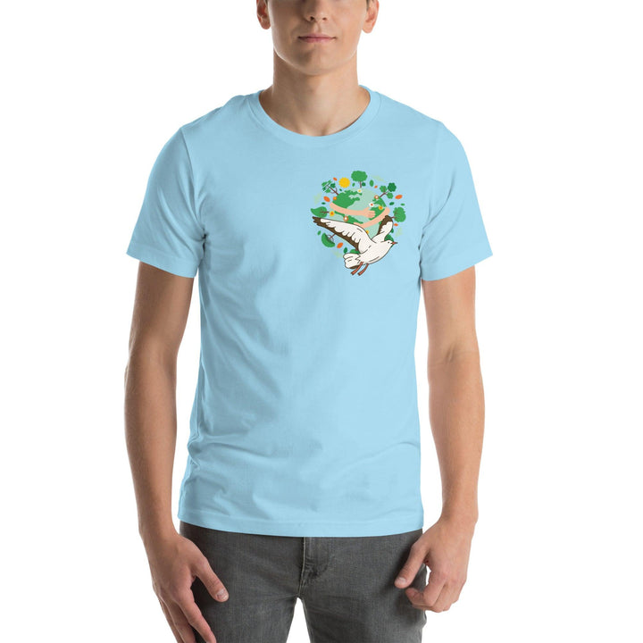 Green World Gull Man Premium T-shirt - ArtyKoala