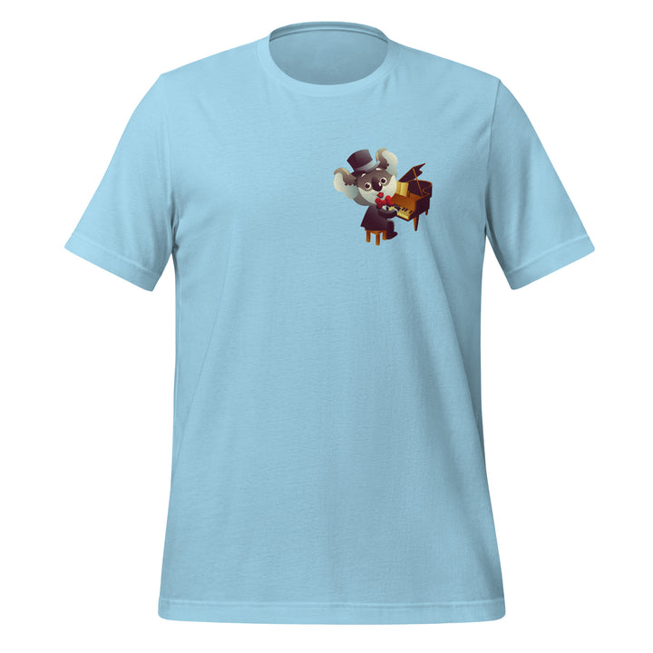 Koala Musicians Piano Woman Premium T-shirt - Ocean Blue / S - ArtyKoala