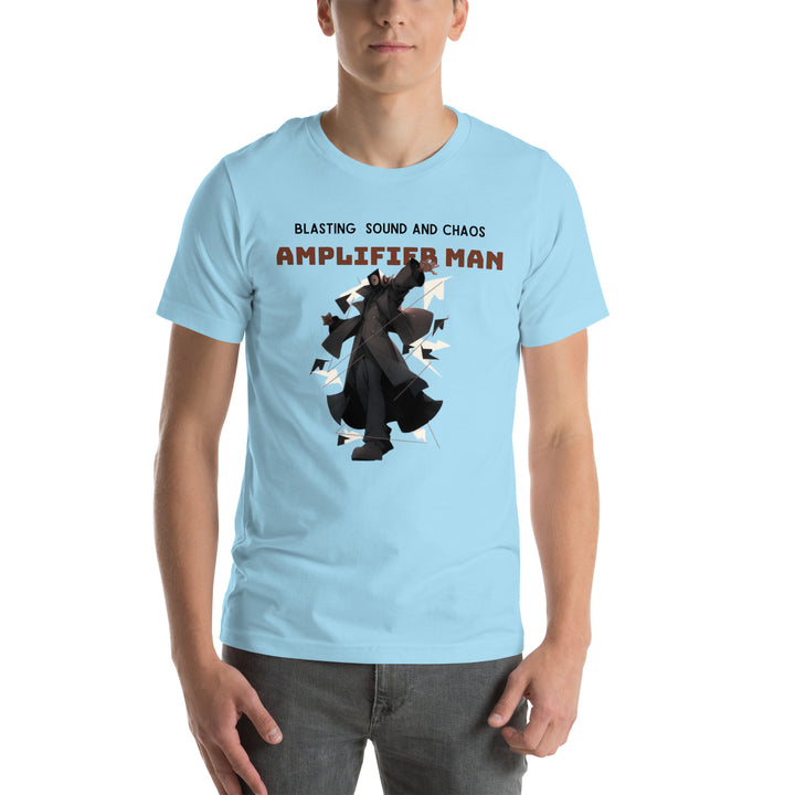 Amplifier Man Unisex Premium T-shirt - Ocean Blue / S - ArtyKoala