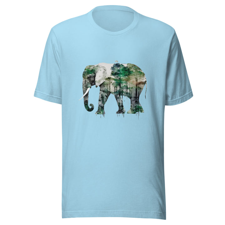 Elephant and Nature Premium Unisex T-shirt - Ocean Blue / S - ArtyKoala