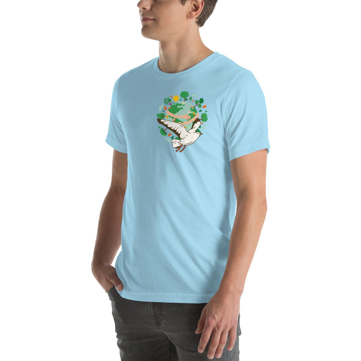 Green World Gull Man Premium T-shirt - ArtyKoala