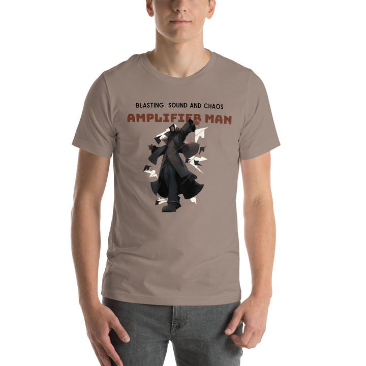 Amplifier Man Unisex Premium T-shirt - Pebble / S - ArtyKoala