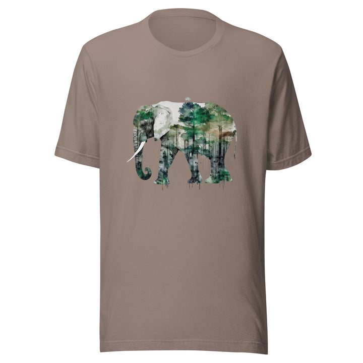 Elephant and Nature Premium Unisex T-shirt - Pebble / S - ArtyKoala