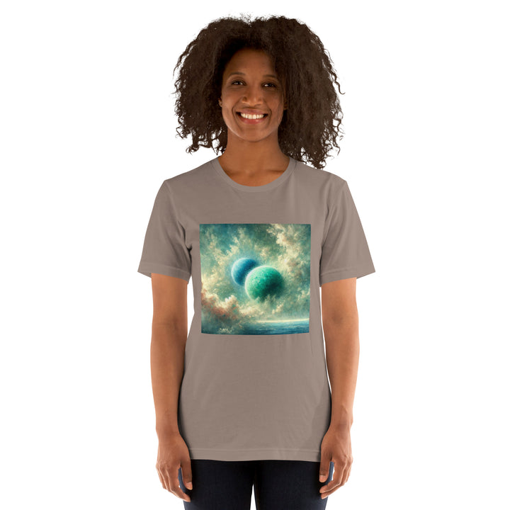 Green Twin Planets Premium Unisex T-shirt - ArtyKoala