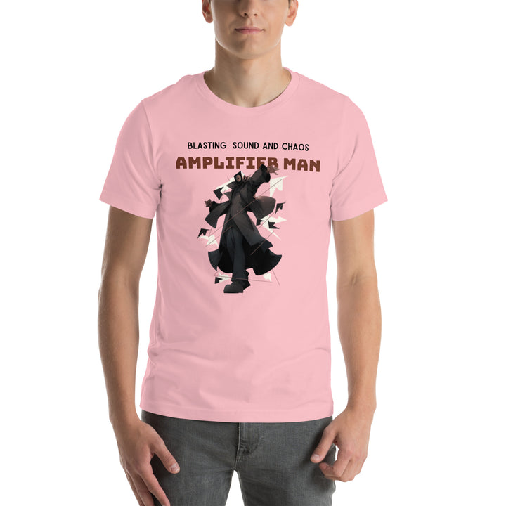 Amplifier Man Unisex Premium T-shirt - Pink / S - ArtyKoala