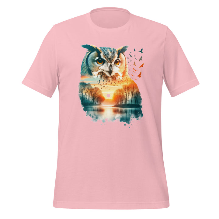 Long Live The Owls Unisex T-shirt - Pink / S - ArtyKoala