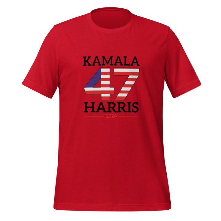 Kamala 47 Harris Unisex T-shirt - Red / S - ArtyKoala