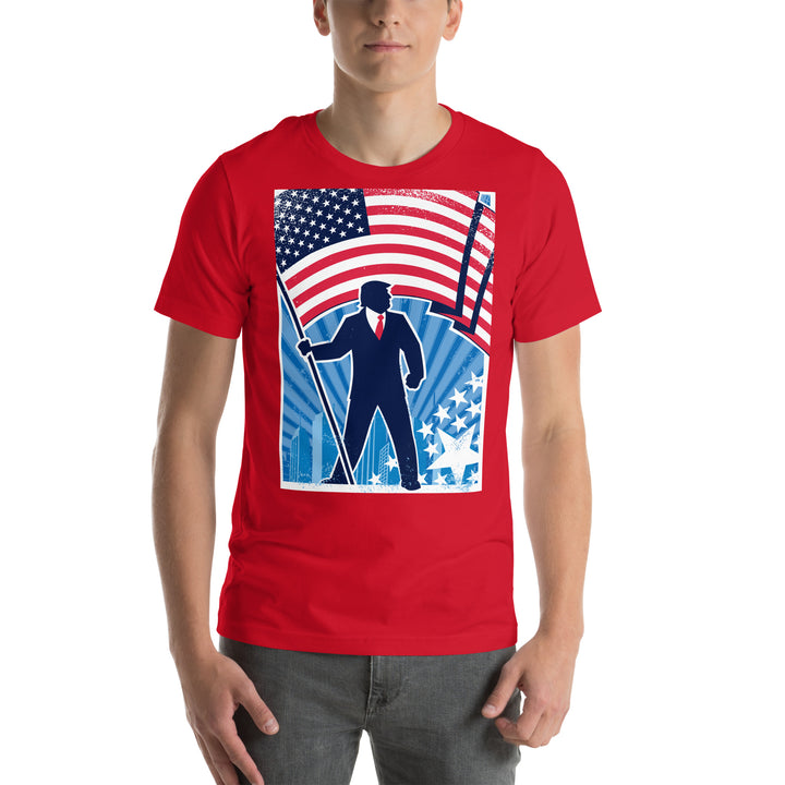 Trump USA Background Vertical Unisex T-shirt - ArtyKoala