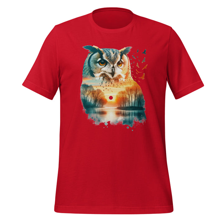 Long Live The Owls Unisex T-shirt - Red / S - ArtyKoala