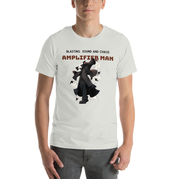 Amplifier Man Unisex Premium T-shirt - Silver / S - ArtyKoala