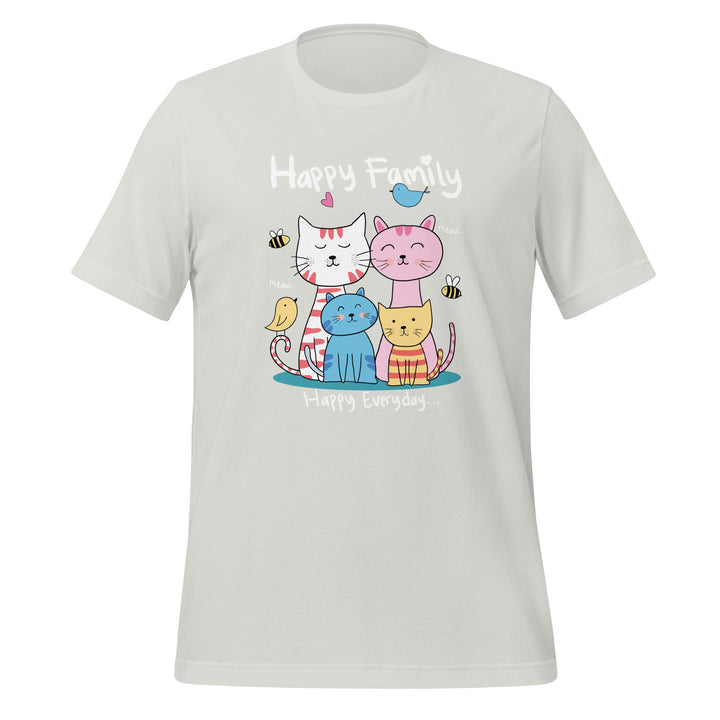 Happy Family Premium Unisex T-shirt - Silver / S - ArtyKoala