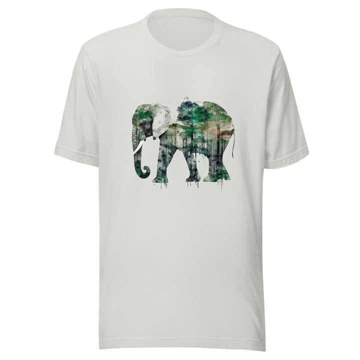 Elephant and Nature Premium Unisex T-shirt - Silver / S - ArtyKoala