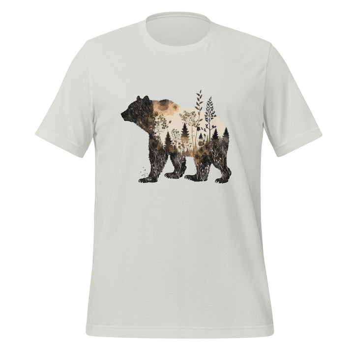 Bear and Nature Premium Unisex T-shirt - Silver / S - ArtyKoala