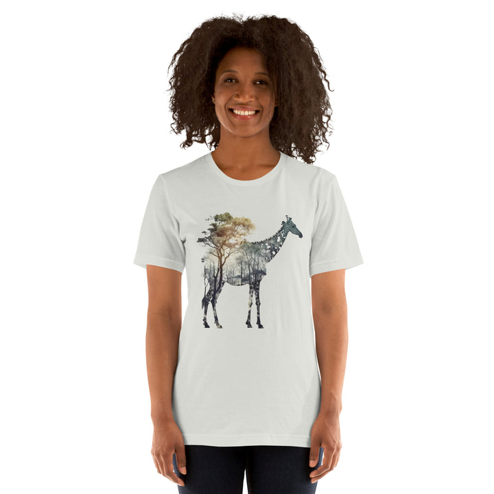 Giraffe and Nature Premium Unisex T-shirt - ArtyKoala