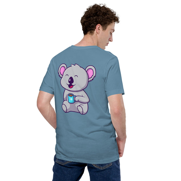 Koala Sleeping in a Cup Unisex Premium T-shirt - ArtyKoala